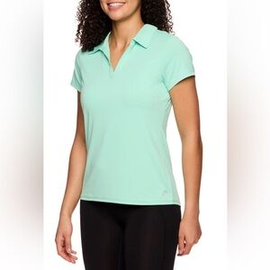 HEAD mint green golf shirt, short sleeve size XL breathable V-neck NWT